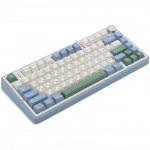 Клавиатура Aula F75 Purple+Beige+Green Gray Wood V3 Беспроводная, Bluetooth