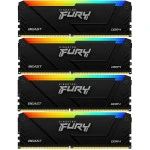 ОЗУ Kingston Fury Beast KF436C18BB2AK4/64 DIMM, DDR4, 64 Гб (4 х 16 Гб), 3600 МГц