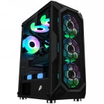 Корпус 1STPLAYER FIREBASE X6 Черный X6-BK-4F2C3 (Игровые, Mid-Tower)