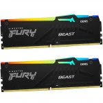 ОЗУ Kingston Fury Beast RGB KF560C30BBEAK2-64 DIMM, DDR5, 64 Гб (2 х 32 Гб), 6000 МГц