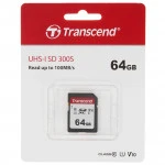 Флеш (Flash) карты Transcend SD 64GB Class 10 U3 TS64GSDC300S 64 ГБ