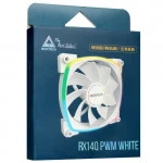 Охлаждение Montech RX140 Reverse ARGB 140х140x25 белый RX140 PWM WHITE (Для системного блока)