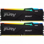 ОЗУ Kingston Fury Beast Black KF552C40BB2AK2-64 (DIMM, DDR5, 64 Гб (2 х 32 Гб), 5200 МГц)