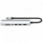 Док-станция Satechi 7-in-1 USB-C Slim Multiport Adapter with Ethernet Silver ST-P7SS