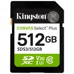 Флеш (Flash) карты Kingston Canvas Select Plus C10 UHS-I U3 V30 SDS3/512GB (512 ГБ)