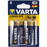 Батарейка VARTA LR20 Longlife, D, 1.5 V, 2 шт., в блистере LR20/ D