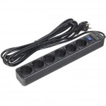 Распределитель питания SVC 6 розеток 5м чёрный ZC6S-50M-USB