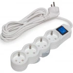 Распределитель питания SVC 4 розетки 3 метра белый ZP4S-30M