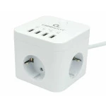 Распределитель питания Cablexpert CUBE-3-U4-W-1.5