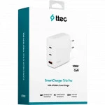 Батарейка Ttec SmartCharger Trio GAN 120W PD Travel Charger 2 USB-C+USB-A White 2SCG04B