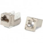 Коннектор Hyperline Вставка Keystone Jack RJ-45(8P8C) категория 6 экранированная KJNE-8P8C-C6-90-SH-F-WH