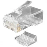 Коннектор Hyperline Разъем RJ-45(8P8C) под витую пару кат. 6 PLUG-8P8C-UV-C6-100