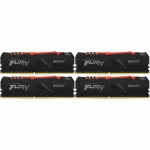 ОЗУ Kingston FURY Beast Black RGB KF432C16BBAK4/64 (DIMM, DDR4, 64 Гб (4 х 16 Гб), 2666 МГц)