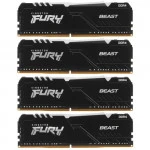 ОЗУ Kingston FURY Beast Black RGB KF432C16BBAK4/64 (DIMM, DDR4, 64 Гб (4 х 16 Гб), 2666 МГц)