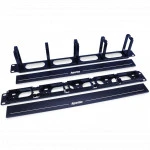 Аксессуар для серверного шкафа Hyperline Кабельный организатор с пластиковыми кольцами с крышкой 19" 1U CM-1U-5R-PL-COV