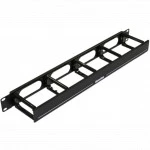 Аксессуар для серверного шкафа Hyperline Кабельный организатор с пластиковыми кольцами с крышкой 19" 1U CM-1U-5R-PL-COV