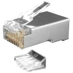 Коннектор Hyperline Разъем RJ-45(8P8C) под витую пару категория 6 (50 µ''/ 50 микродюймов) (100 шт) PLUG-8P8C-UV-C6-SH-100