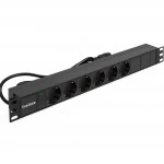 Аксессуар для серверного шкафа ExeGate Блок розеток горизонтальный ServerPro (19", 1U, 6 Schuko) EX280829RUS