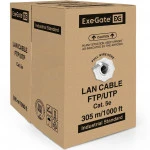 Кабель витая пара ExeGate Кабель FTP 4 пары кат.5e бухта 305м EX138967RUS