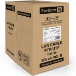 Кабель витая пара ExeGate Кабель UTP 4 пары кат.5e бухта/катушка 305м EX256749RUS