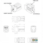 Модуль Hyperline Модуль Keystone Jack RJ-45(8P8C) категория 5e KJNE-8P8C-C5e-90-RD