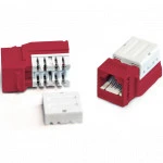 Модуль Hyperline Модуль Keystone Jack RJ-45(8P8C) категория 5e KJNE-8P8C-C5e-90-RD