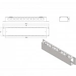 Аксессуар для серверного шкафа Hyperline Кабельный организатор 2U металлический с крышкой 19» 2U CM-2U-ML-COV