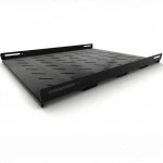 Полка для серверного шкафа Hyperline Полка стационарная усиленная, глубина 650 мм, с боковым креплением, нагрузка до 100 кг TSH3H-650-RAL9004