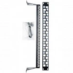 Патч-панель Hyperline патч-панель 19" 24 порта Flat Type 1U (без модулей) PPBL3-19-24S-RM (24 порта)