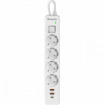 Сетевой фильтр Defender DFS-143 White 99434