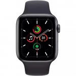 Apple Watch SE GPS, 44mm Space Grey Aluminium Case with Midnight Sport Band - Regular MKQ63GK Смарт-часы