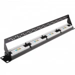 Патч-панель WRline Патч-панель 19" (1U) 24 порта RJ-45 WR-PL-24-C5E-D (24 порта, UTP, Cat. 5e)