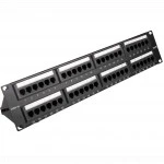 Патч-панель WRline WR-PL-48-C5E-D 48 портов, STP, Cat. 5e
