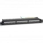 Патч-панель Hyperline WR-PL-24-C5E-SH-D 24 порта, FTP, Cat. 5e