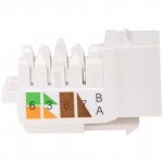 Коннектор WRline Вставка Keystone Jack RJ-45 90 градусов категория 5e неэкранированная заделка тип 110 цвет белый WR-KJ-RJ45-C5E-90