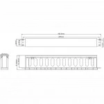 Аксессуар для серверного шкафа Hyperline Кабельный организатор пластиковый с крышкой глубина 75 мм 19" 1U CM-1U-D75-PL-COV