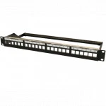 Патч-панель Hyperline Модульная патч-панель 19" 24 порта 4 съемные панели по 6 модулей 1U (без модулей) PPBL6-19-24-RM (24 порта)