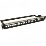 Патч-панель Hyperline Модульная патч-панель 19" 24 порта 4 съемные панели по 6 модулей 1U (без модулей) PPBL6-19-24-RM (24 порта)