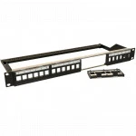 Патч-панель Hyperline Модульная патч-панель 19" 24 порта 4 съемные панели по 6 модулей 1U (без модулей) PPBL6-19-24-RM (24 порта)