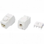 Модуль Hyperline Модуль Keystone Jack RJ-45(8P8C) категория 5e KJ8-8P8C-C5E-180-TLS-WH