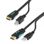 Кабель интерфейсный SmartBuy Кабель KVM USB+HDMI, 4K, 1.5m, TeslaSmart 0012547 USB Type A - HDMI