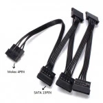 Кабель интерфейсный NO NAME Кабель питания IDE(Molex) на 5 Sata, 88см 0012835 Molex - SATA