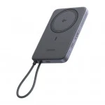 Внешний аккумулятор (Power Bank) UGREEN MagFlow Air Qi2 75983B 10000 мАч, Серый