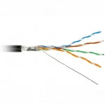 Кабель витая пара Hyperline Кабель витая пара экранированный F/UTP (100 м) FUTP4-C5E-S24-OUT-PE-BK-100