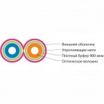 Оптический кабель Hyperline Кабель волоконно-оптический 50/125 (OM4) многомодовый 2 волокна FO-D3-IN-504-2-LSZH-MG