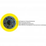 Оптический кабель Hyperline Кабель волоконно-оптический 9/125 (G.652D) одномодовый 4 волокна FO-AWS1-IN-9-4-LSZH-YL