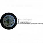 Оптический кабель Hyperline Кабель волоконно-оптический 50/125 (OM2) многомодовый 12 волокон FO-AWS2-IN/OUT-50-12-LSZH-BK