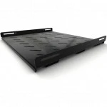 Полка для серверного шкафа Hyperline Полка стационарная усиленная, глубина 450 мм, с боковым креплением, нагрузка до 100 кг TSH3H-450-RAL9004