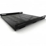 Полка для серверного шкафа Hyperline Полка стационарная усиленная глубина 450 мм с боковым креплением нагрузка до 50 кг TSH3M-450-RAL9004