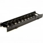 Аксессуар для серверного шкафа Hyperline Кабельный организатор с крышкой глубина 106 мм 19" 1U CMF-1U-FPL106-MCOV-RAL9005